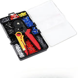 1200-Piece Tubular Crimp Terminal & 6-4A Crimping Pliers Set with Case V1107-145-07072