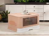 PaWz Foldable Cat Litter Box Tray Enclosed Pink PT1152-PK_NZ