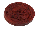 Magnetic Push Slider Stress Relief Handmade Rosewood Crafted Rotating Fidget Toys for ADHD Skull V1294-YM0706-3115230080011