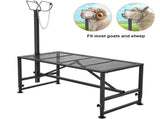 Goat & Sheep Stand, 47x23 inch Livestock Stand, Metal Livestock Milking and Shearing Stand 21" to V952-SCXJJHSYTM47HMU08V0