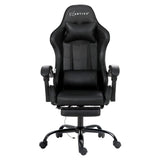 Artiss 2 Point Massage Gaming Office Chair Footrest Black MOC-GC-2P-BK