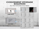 FORTIA 12 Doors Locker Cabinet Metal Storage Gym Home Office School - Light Grey V219-STLFOA12DG