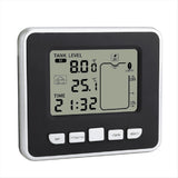 Ultrasonic Wireless Water Tank Liquid Level Meter with Temperature Sensor Level Monitor Time Display V1366-AZ2-W-21680