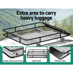 Giantz Universal Car Roof Rack Basket Luggage Vehicle Cargo Carrier 123cm Black CAR-B-RFBASKET-123