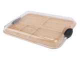 Charcuterie Board with Clear Lid 5 Sections Wooden Cheese Board for Serving Picnics V1294-YM0901-3118250105811