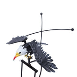 Bald Eagle Garden Ornament Balancing Bird Rocker Wind Sculpture Handcrafted for Outdoor Yard V1294-YM0901-3111240134711