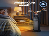 Devanti 2000W Ceramic Tower Heater Space Heaters Indoor Oscillating Black CTH-SQ-2000-BK