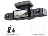 3-Inch HD 1080P Dash Cam - Front, Rear, and Left Recording, 19x12x8cm V888-ELOSUNG28349