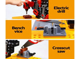 Keezi Kids Pretend Workbench DIY Tools 54 Piece Children Role Play Toys Black PLAY-TOOL-54PCS