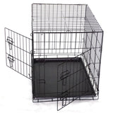 YES4PETS 48' Collapsible Metal Dog Puppy Crate Cat Rabbit Cage With Cover Blue V278-CR48WCOVER