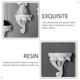 Decorative Wall Shelf Floating Shelf Resin White 1Pack V1369-AZ3-W-10528