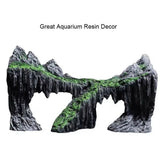 Resin -Aquarium Decoration Fish Tank Simulated Rock Mountain Ornament Rocks Cave for Fish Rest Hide V1370-AZ4-08133