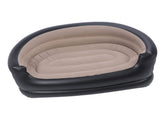 Inflatable Chair PVC and Velvet Water Proof Comfortable Portable Blow Up Couch for Outdoor Brown V1294-YM0901-3116240034912