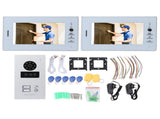 Wired Video Doorbell System 7 Inch Color HD Screen Visual Intercom Doorbell Swipe Card Intelligent V1294-YM0901-3114240047712
