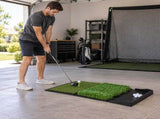Centra Golf Hitting Mat Practice Dual Turf with Rubber Base Indoor Outdoor Green SP1127-AU