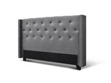 Artiss Bed Head Headboard Queen Size Fabric - LUCA Grey BFRAME-H-LUCA-Q-GY