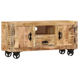 Tv Cabinet Rough Mango Wood 120x30x50 Cm 43_243983