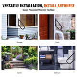 Handrails for Outdoor Steps, 18.9" Length 1.3"Pipe Wall Mount Safety Railings for 1-2 Steps, Stair V952-DXSBSHS189INS1J6YV0