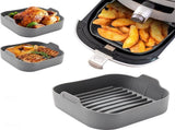 Airfryer accessories - Silicone baking dish - 2 pieces - Hot air fryer - Baking tins - Baking paper V1188-NK-BOL-166