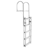 Retractable Dock Ladder, 5 Steps, Aluminum Alloy Pontoon Boat Swim Ladder, with Non-Slip Wide Steps, V952-MTZTSSSWPJ356MH3V001V0
