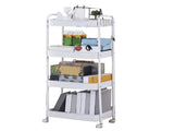 3 Tier Utility Rolling Cart with Caster Wheels Movable Multifunctional Storage Cart for Kitchen V1294-YM0901-3117240235112