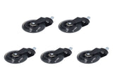 5 Pcs Chair Rotate Wheel 3in 360 Degree Noise Free Scratch Resistant Straight Chair Caster for V1294-YM0715-3116220006511