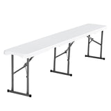 Plastic Folding Bench, 6 ft Portable Bench for Indoor/Outdoor Picnic Party Patio Camping Dining, V952-SLKZDYDZY6FTUQW6VV0