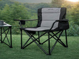 Levede Camping Chair Large Folding Outdoor Portable Fishing Picnic Travel Seat OD1074-BK-AU