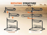 Freestanding Saddle Stand, 30 x 30 x 68.5 in, 3 Tiers Saddle Rack, Heavy Duty Saddle Blanket Holder V952-MAJLS3030685HTNTLV0