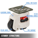 4 Pack Leveling Casters GD-60F Plate Mounted Footmaster Leveling Caster 551kg per Leveling Caster V952-JLSPTJFML4PCS60F1V0