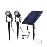 Tomshine 2W Dual Solar Powered Spotlights 130LM 2-IN-1 Water Resistant Outdoor Landscape Lawn Lamp V1294-YM0901-L1629W