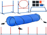 Dog Agility Training Equipment, 5 PCS Set with Adjustable High Hurdles,6 Weave Poles, Tunnel, Jump V952-TYKMJKCTJJCKQMHUSV0
