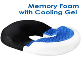 Black for Tailbone Pain Cool Gel Memory Foam Donut Seat Cushion Doughnut Pillow V1366-AZ2-W-12316