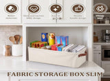 2 Pcs Small Storage Bins with Comfortable Carry Handle, Versatile Home Storage, Foldable And Easy V1369-AZ3-W-12596