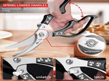Heavy Duty Kitchen Shears, Poultry Scissors for Cutting Chicken Bones, German Stainless Steel, V1107-CS-CFBXGJDH