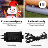 Jingle Jollys Christmas Inflatable Snowman Dog 4.2M Tall Outdoor Decorations Illuminated XMAS-INF-SAN-REIN-SNOWMAN-8FT
