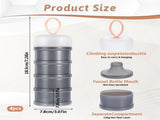 4PCS Protein Powder Container with Funnels Stand, 4 Stackable Non-Spill Protein Powder Dispenser On V1188-WTJ-TLK-0404