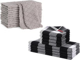 Homaxy 12 Pack Kitchen Dish Cloths Kitchen Towels Dishcloths Set, 12 x 12 V1258-DP02-F-162