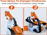 Chainsaw Hanger, 2 Pack Chainsaw Wall Mount, Heavy Duty Chainsaw Holder, Garage Organization Garage V1192-AZ-W-1023