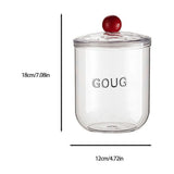 Clear Candy Jar with Lid, Cookies Storage Jar, Apothecarys Jar, Clear V1366-AZ2-W-26207