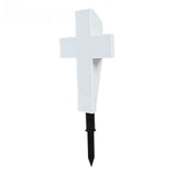 Solar Powered LED Cross Lights Graveside Memorial Headstone Stake Garden Grave Marker for Grave V1294-YM0703-3119230073811