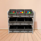 Kids Toy Box Storage Unit Drawers Childrens Bedroom Shelf Baby Nursery Furniture Grey V63-849661
