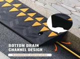 Rubber Curb Ramp 9.4 cm Rise Height Sidewalk Curb Ramp, 25 cm Width 100 cm Length Driveway Ramp for V952-SJDLYPDGB139420KPV0