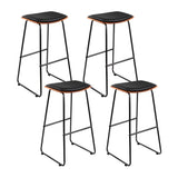 Artiss 4x Bar Stools Leather Padded Metal BA-TW-9078-BKX4