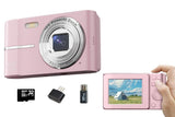 Digital Camera 4K Screen Video Camera With 32GB Memory Card-Pink V1263-JX-7688-3