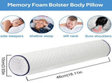 Pillow Neck Pillow for Sleeping Round Bolster Pillow with Shredded Memory Foam Cotton Insert Fluffy V1366-AZ2-W-12344