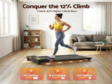 Everfit 3 in 1 Walking Pad Treadmill 12% Incline Under Desk Treadmills for Home Gym With 38cm Wide TMILL-380-2INC-BK