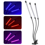 30W USB 3Tube Flexible LED Plant Grow Light Full Spectrum Grow Lamp with Clip for Indoor Plants V1294-YM0901-3119200076711