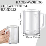 Hand Washing Cup with Dual Handles Acrylic for Netilat YadayimNegel Vasser Wash Jewish White V1370-AZ4-07527