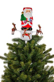 Christabelle Christmas Tree Topper Santa with Movement Images Lights Snow & Music 112_BLU007